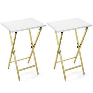 TV TRAY TABLE SET OF 2 TV DINNER TRAY FOLDING TABLE FOLDABLE TV TRAYS SIDE TABLE - Picture 1 of 6