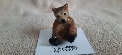 LITTLE CRITTERZ Brown Bear Cub "Bernie" Miniature Figurine New FREE SHIP LC840 - Image 1 of 4