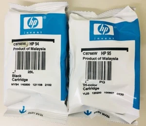 HP Genuine 94 95 B/C Cartridges In Original HP Deskjet 460,6840,9800 - Picture 1 of 2