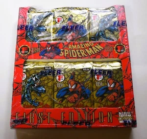 1994 AMAZING SPIDER-MAN factory sealed box 36 JUMBO PACKS Fleer GOLD WEB Chase - Picture 1 of 1