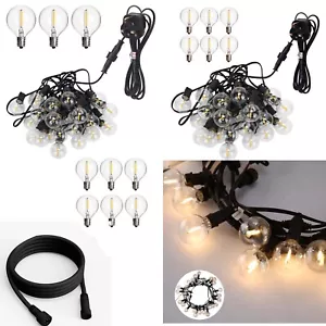 Castor LED Bulb String Globe Golf Ball G40 E12 Weatherproof Festoon Light TEKLED - Picture 1 of 30