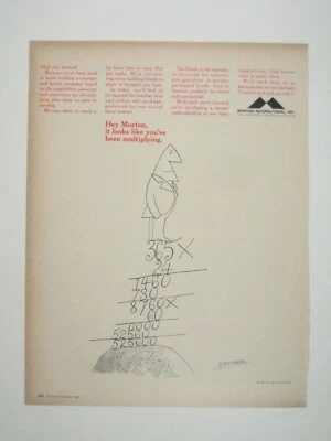 Saul Steinberg 1966 Print Ad Hey Morton It Looks Like Youve Been Multiplying - Image 1 of 2