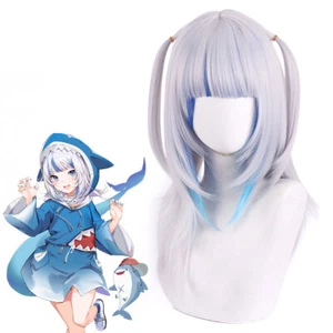 Hot Anime Gawr Gura Hairpiece Periwig Comicon Carnival Wig Party Unisex Prop - Picture 1 of 5