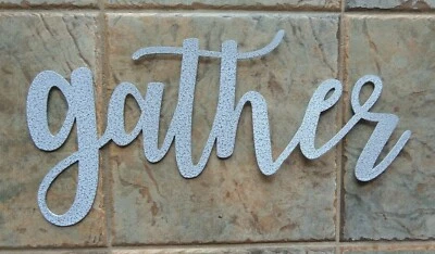 "gather" Plasma Cut Metal Wall Art Textured White /Silver Vein 19-1/2" W x 10" T - Image 1 of 4