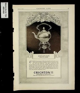 1925 Crichton Reproduction Silver Kettle Model Vintage Print ad 14873 - Picture 1 of 1
