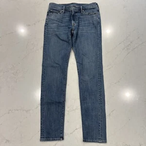Abercrombie & Fitch Felix Super Slim Mens 32 x 34 Stretch Blue Denim Jeans EUC - Picture 1 of 10