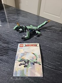 100% Complete LEGO Ninjago Movie 30428 Green Ninja Mech Dragon W/instructions