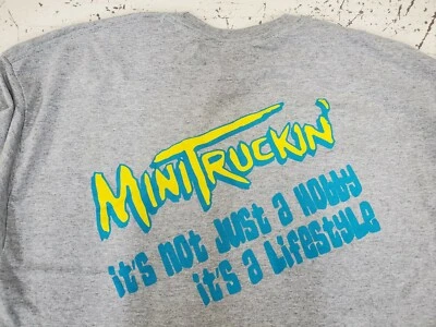 Mini Truckin Courier Nissan S-10 Mazda Old School Gray Long sleeve T-Shirt Mens - Image 1 of 3