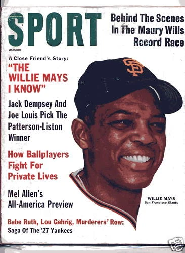 1962 OCT Sport magazine baseball Willie Mays San Francisco Giants GOOD - Image 1 of 1