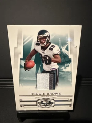 2008 Donruss Threads Jerseys Prime 3 Color Patch 15/25 Reggie Brown Eagles Rare - Image 1 of 2