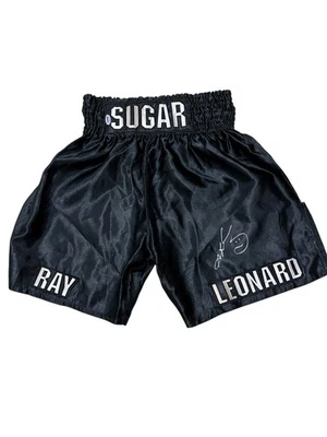 Sugar Ray Leonard Signed Boxing Trunks PSA DNA Authenticated - Image 1 of 4