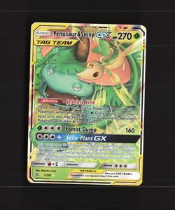 Venusaur & Snivy GX 1/236 Kosmische Finsternis Ultra Rare Holo Pokemon Karte NM - Bild 1 von 10