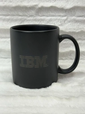 IBM black on black Matte mug cup NOS - Image 1 of 4