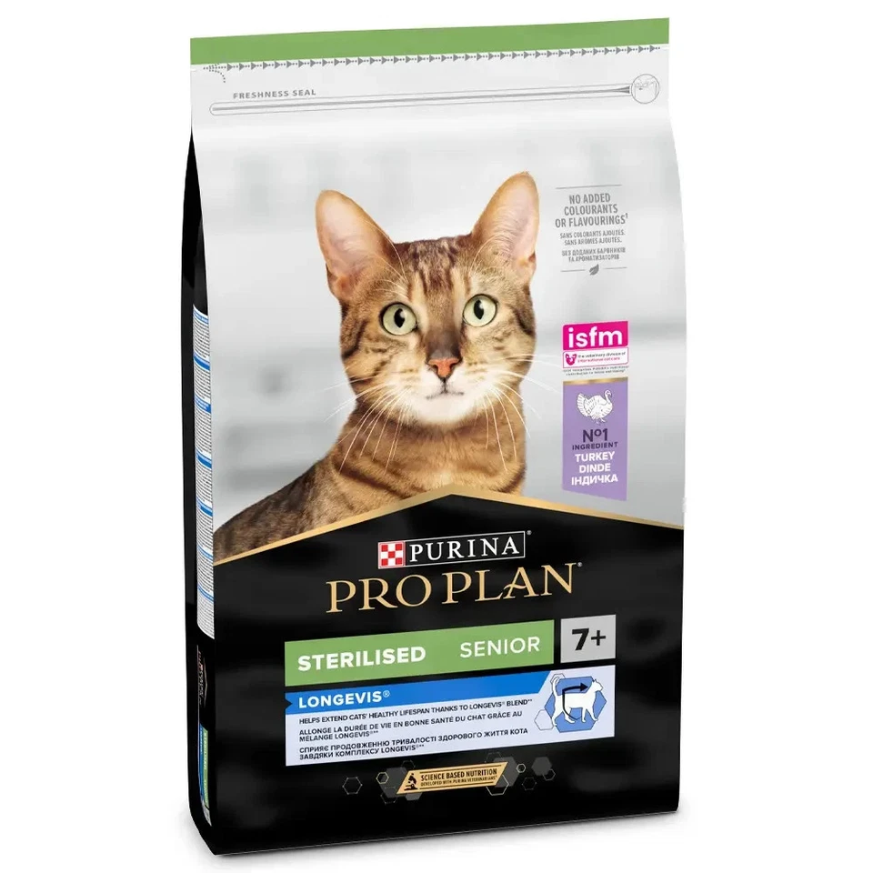 Purina Pro Plan Longevis Sterilised al Tacchino per Gatti Senior 7+ Sacco 1,5 kg - Immagine 1 di 1