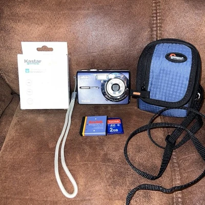 Cámara digital Kodak EasyShare M753 7,0 MP SD azul probada, batería, cargador, estuche Foto 1 de 4