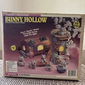 Wee Craft BUNNY HOLLOW Easter Spring Village Egg Quarters Factory house New - Picture 1 of 3