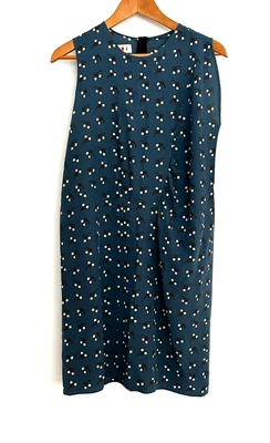 Mini Vestido MARNI Shift Seda Talla IT/42 US/8 -10 Estampado Geométrico-Floral Azul Foto 1 de 4