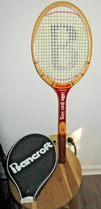 VTG BANCROFT BILLIE JEAN KING TOURNAMENT  BAMBOO WOOD Tennis Racquet Grip 4 3/8 - Picture 1 of 10