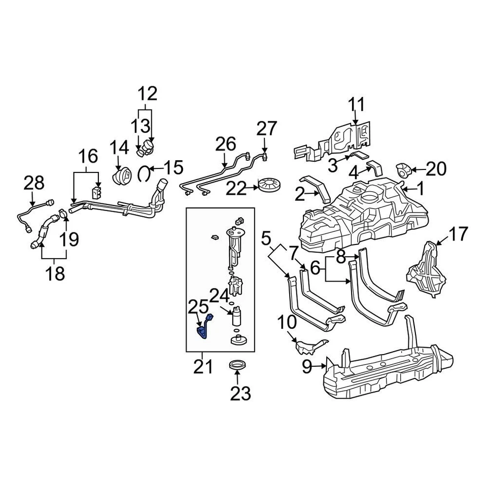 For Lexus GX470 2003-2009 Lexus 8332060440 Fuel Sender & Hanger Assembly Foto 1 de 1