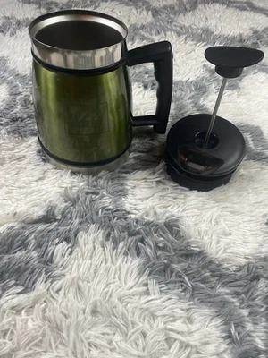 Prensa de café francesa REI aço inoxidável isolamento a vácuo 48 oz caminhada acampamento - Imagem 1 de 4