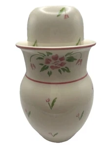 Teleflora Vintage Tumble Up Floral Cerámica Rosa y Crema 1985 2 piezas - Imagen 1 de 5