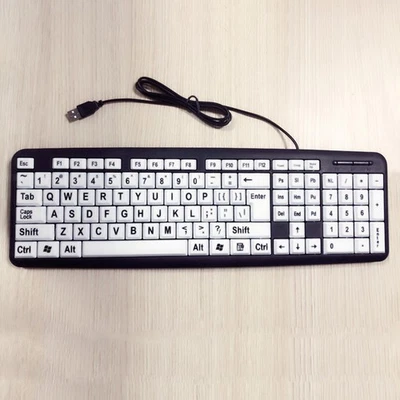 Large Print Computer Keyboard High Contrast Big Print Letter for Senior - Image 1 of 3