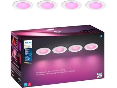 Philips Hue White and Color Ambiance 5-6" High Lumen Recessed Downlight (4-pack) - Image 1 of 4