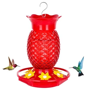 Glas Kolibri Futterhaus für draußen hängende Ameisen und Biene Beweis rot 16OZ 1 P... - Bild 1 von 6