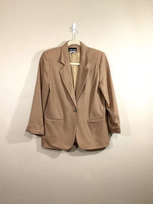 Blazer de lana Sag Harbor de colección para mujer 14 bronceado Academia Preppy años 90 minimalista nuevo sin etiquetas Foto 1 de 4