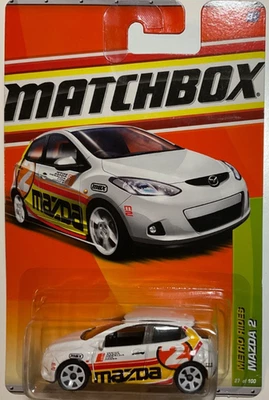 Matchbox 2011 Metro Rides Mazda 2 White #27 of 100 - Image 1 of 2