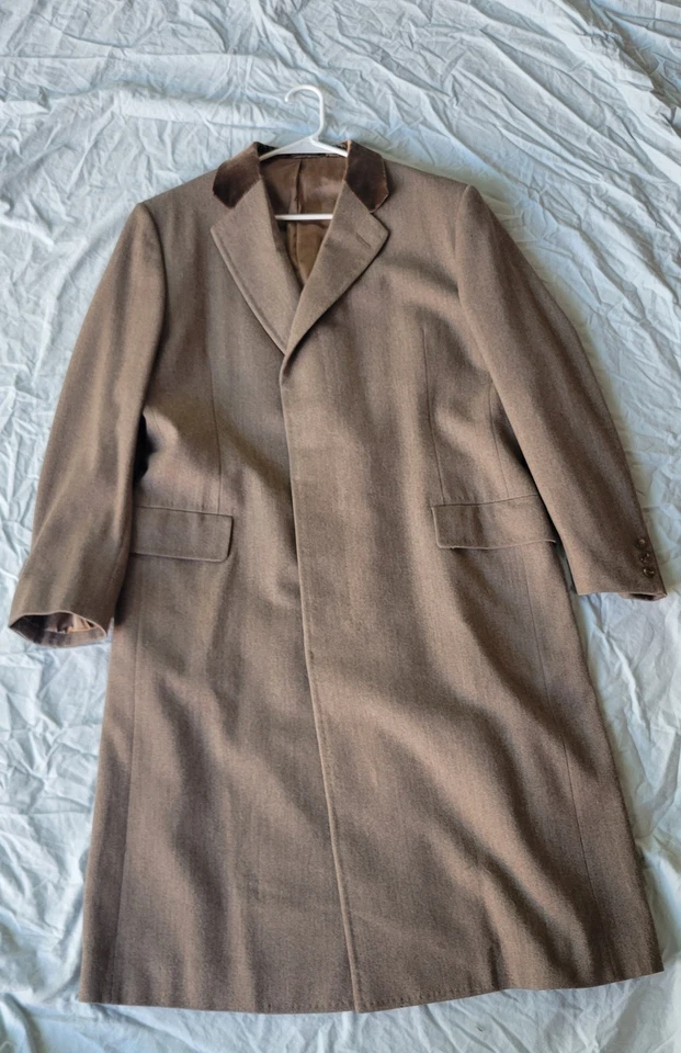 ABRIGO VINTAGE BURBERRYS LONDRES 100% LANA BRONCEADO CUELLO TERCIOPELO TALLA 42 INGLATERRA Foto 1 de 4