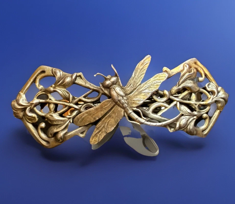 RARO DRAGÓN MOSCA VINTAGE PELO ESTERLINA ¡ASPECTO DE PASADOR! Foto 1 de 4