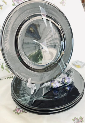 4 platos de cena Mikasa Galleria Black Opus FK701 Galla Lily Art Deco Japón 8 av Foto 1 de 4