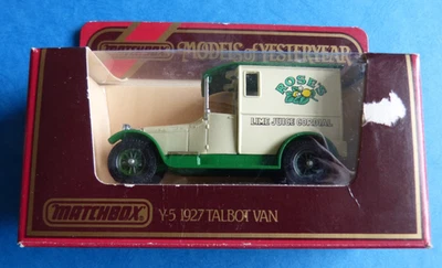 1984 Matchbox Modell Y 5 1927 Talbot Van Rose´s Juice Models of Yesterday 1:47 - Bild 1 von 3