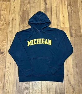 Sudadera con Capucha Vintage NCAA “Michigan Wolverines” Azul Marino/Talla: Grande - Imagen 1 de 5