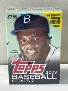 2009 Topps Series 2 Baseball JACKIE ROBINSON Box+Chrome REFRACTOR!-SEALED!(3708J - Picture 1 of 4