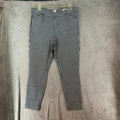 Pantalones Gap para mujer 14 negros blancos guinga a cuadros firma ajustados tiro alto al tobillo Foto 1 de 4