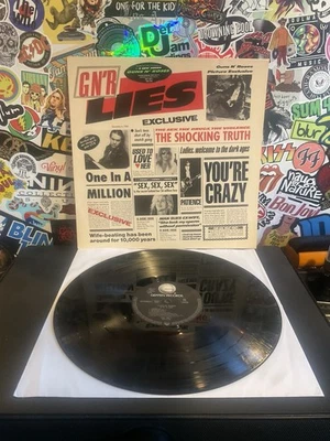 GUNS N ROSES Lies VG++ VINYL W/HYPE STICKER  - Image 1 of 2