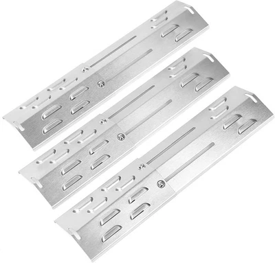 Denmay Universal Brennerabdeckung 29-43cm Edelstahl für Gasgrill 3 Stück