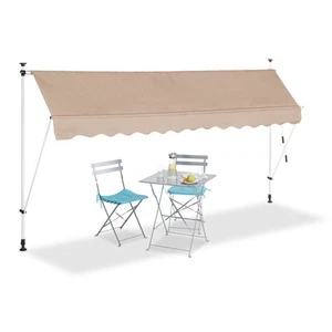 Toldo de sujeción cubierta de terraza topo protección solar toldo de balcón hasta 4 m de ancho - Imagen 1 de 15