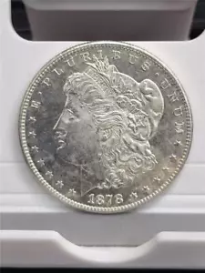 1878-S MORGAN SILVER DOLLAR CHOICE BRILLIANT UNCIRCULATED -- MIRRORS - Picture 1 of 2