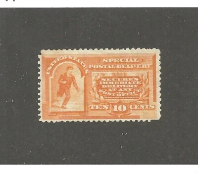 US Special Delivery Stamp # E3, 10 cent orange, MHR, scv$300 - Image 1 of 2