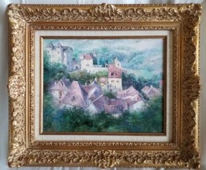 Pintura al óleo original firmada sobre lienzo 11x14 Therese Knowles marco dorado 18x21" - Imagen 1 de 14