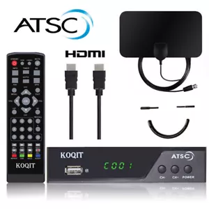 HDTV Antenna Atsc Digital Converter Box DVB-C Clear QAM ATSC TV Tuner Receiver - Picture 1 of 9