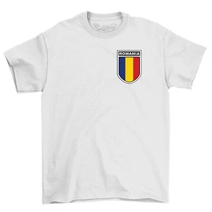 Romania Football Badge T-Shirt, Men's Women's & Kids Euro 2024 England Fan Top - Picture 1 of 12
