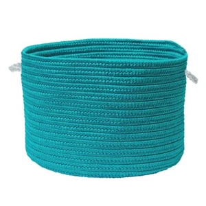 Colonial Mills Colorful Braided Toy Basket 16x16x10", Aquamarine - C049A016X010 - Picture 1 of 1