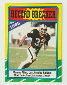 1986 Topps - Record Breaker - #1 - MARCUS ALLEN - Picture 1 of 1