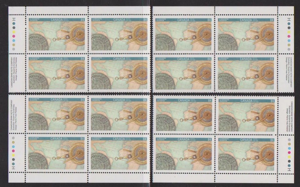 1992 Canada SC# 1407 - Canada 92 - Set of 4 Plate Blocks M-NH Lot # 3345 - Image 1 of 1
