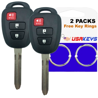 2 For 2012 2013 2014 2015 2016 Toyota Prius C Keyless Entry Remote Car Key Fob G - Image 1 of 4