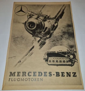 Mercedes Benz Flugmotoren *** Werbeplakat *** ca. 43,9 cm x 31,1 cm - Bild 1 von 10